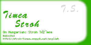 timea stroh business card